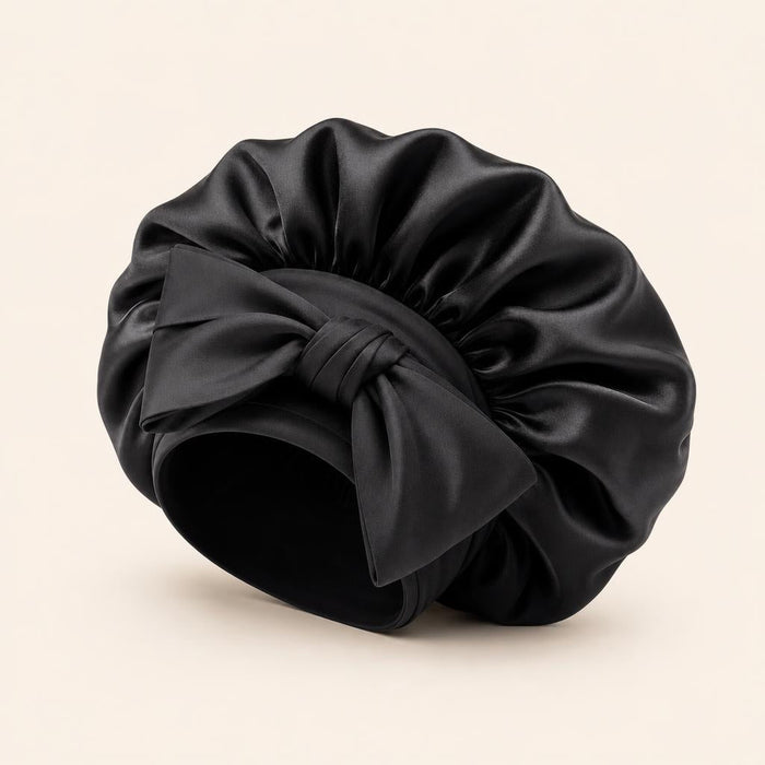Lumèa Silk Sleep Bonnet — Wide Tie, Frizz Protection