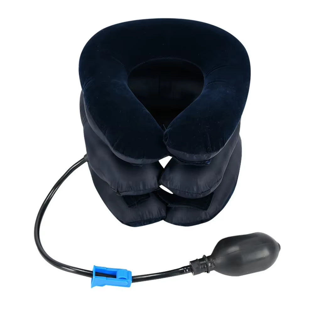 Nectara Inflatable Neck Traction Pillow — Cervical Relief for Home & Office