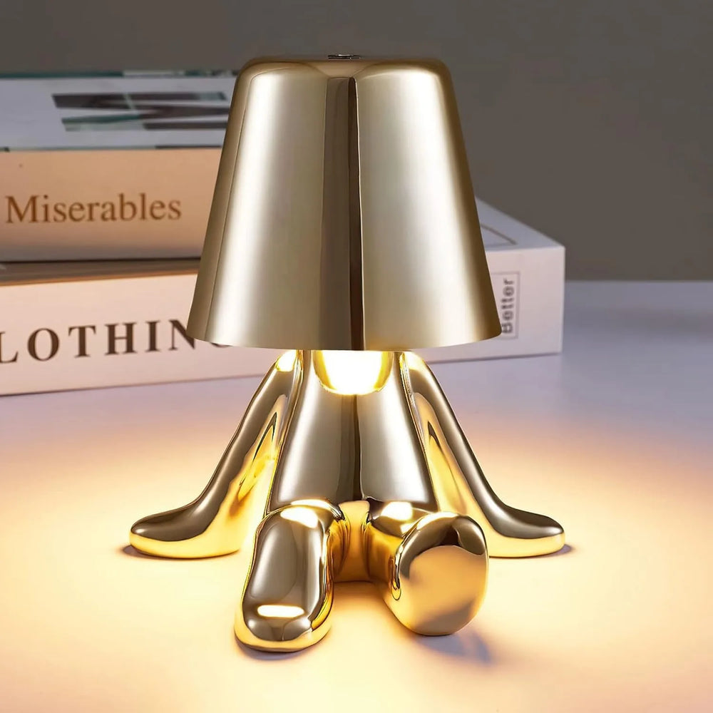 Golden Hour Sculptural Table Lamp — Warm LED Nightlight